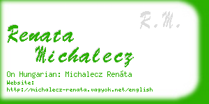 renata michalecz business card